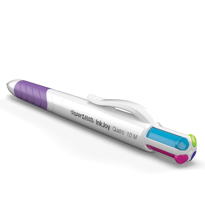 Paper Mate InkJoy Quatro 4-Colour Ballpoint Pen | Assorted Fun Colours | Medium Point (1.0mm) | 12 Count - Image 2